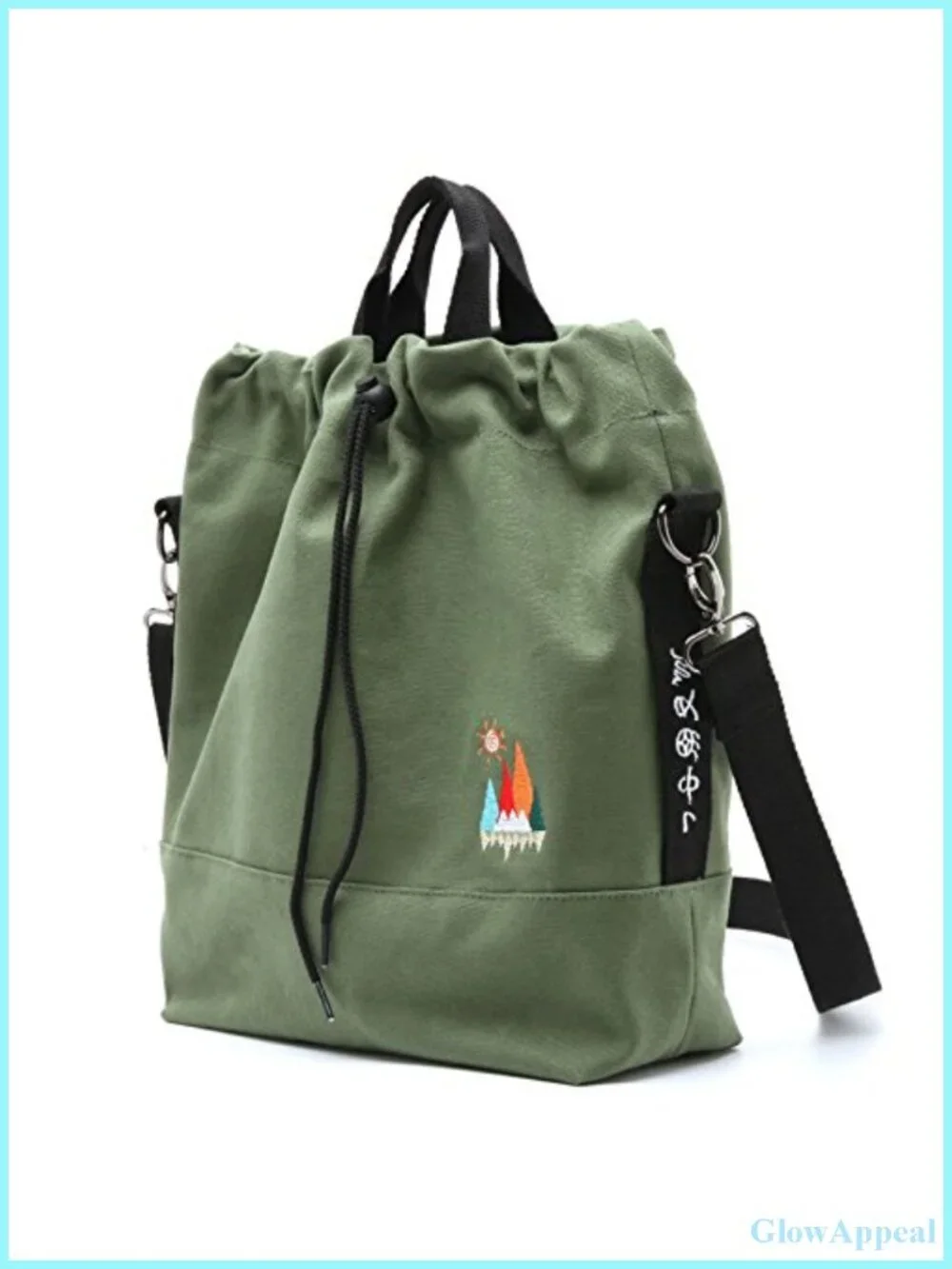 Canvas Crossbody Bag for Women Tote Handbag Slouchy Shoulder Bag
